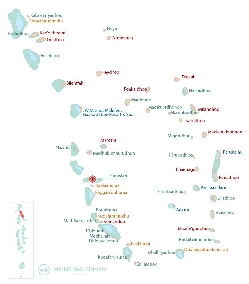 Karte vom Shaviyani Atoll