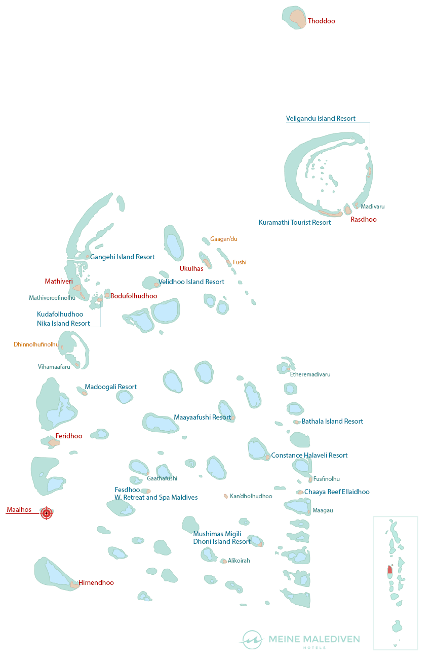 Karte vom Alifu Alifu Atoll