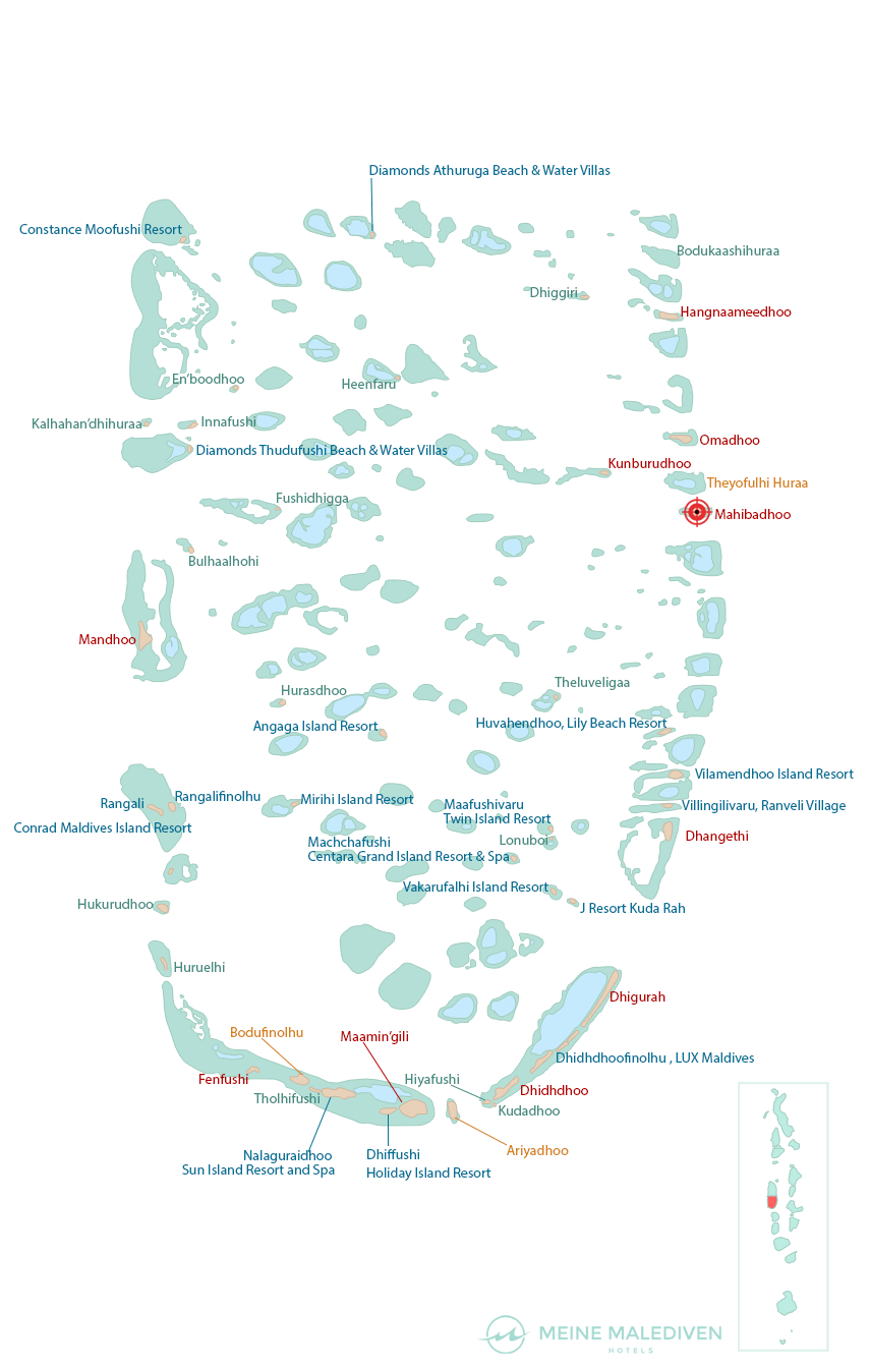 Karte vom Alifu Dhaalu Atoll