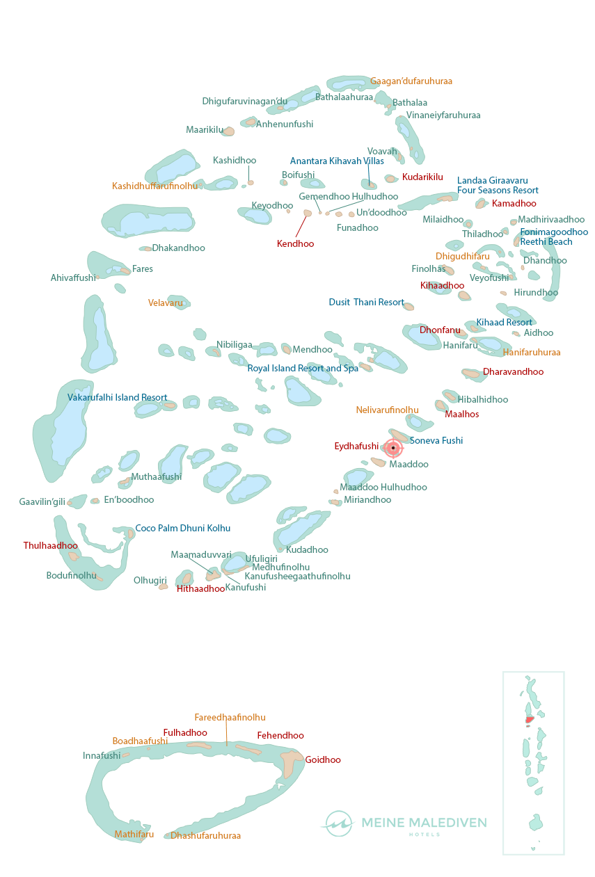 Karte vom Baa Atoll