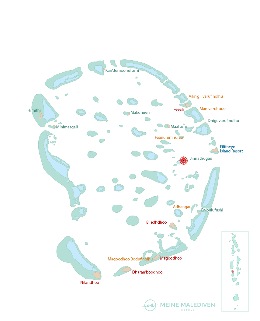 Karte vom Faafu Atoll