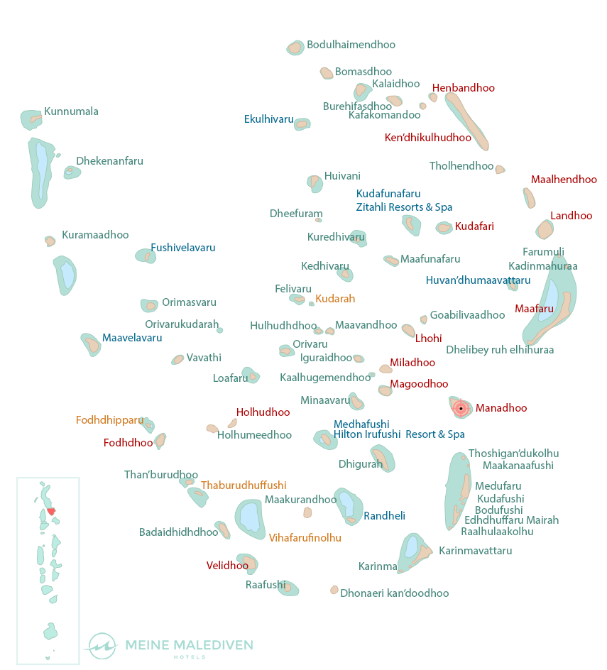 Karte vom Noonu Atoll