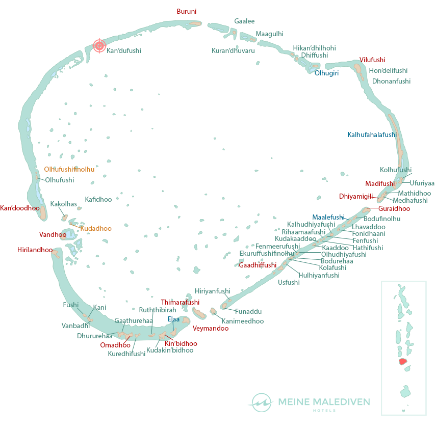 Karte vom Thaa Atoll